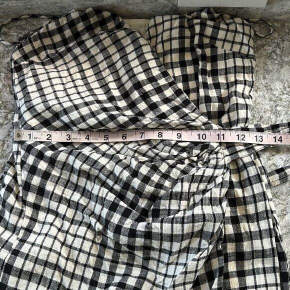 Free People Nadia Houndstooth wrap dress Sz 0 XS black - Picture 11 of 12